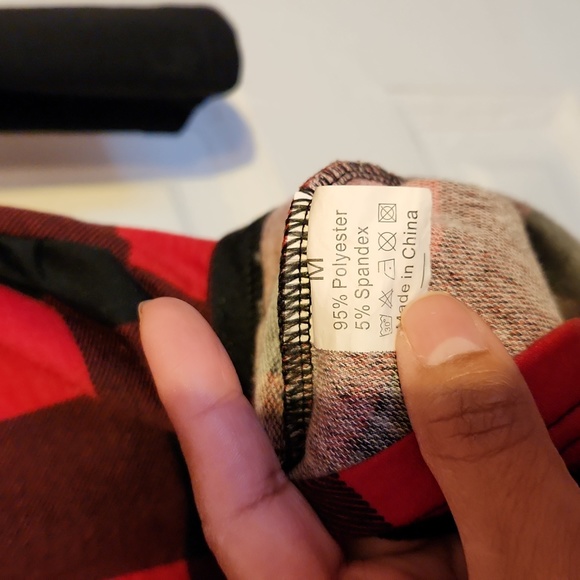 Women's Fall, Winter, Little Black Plaid Red and Black, Longsleeve Mini Dress - Picture 5 of 5